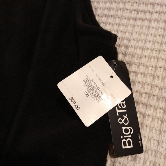 NWT St John's Bay Black Fleece Vest - Picture 6 of 6